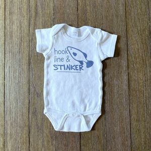 4/$10 Wee Wearz fishing onesie bodysuit